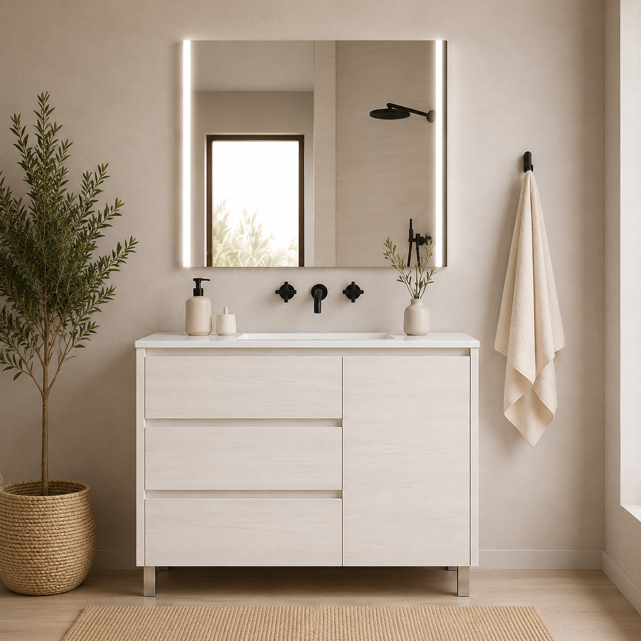 Pack VOLUM + Miroir LED MEGAN