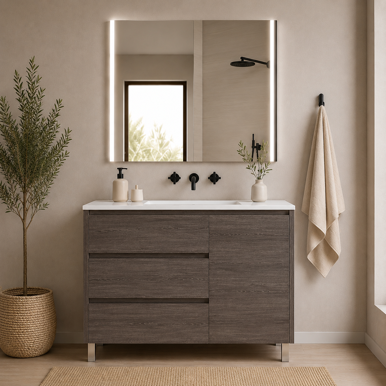 Pack VOLUM + Miroir LED MEGAN