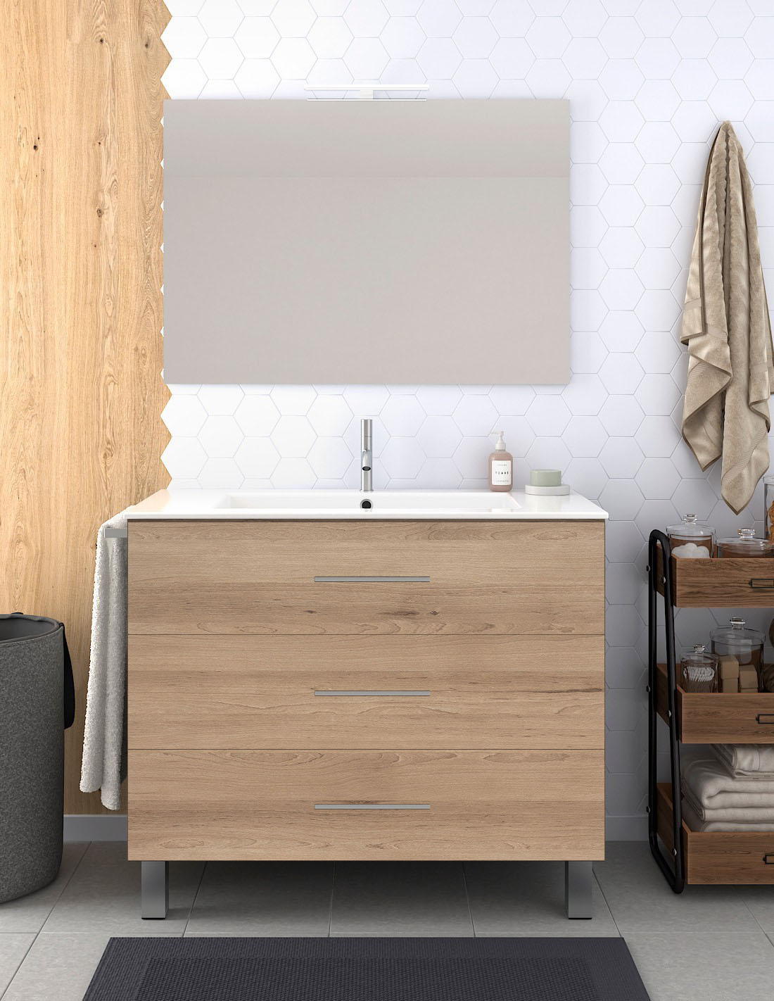 Meuble de salle de bain RIBERA avec lavabo