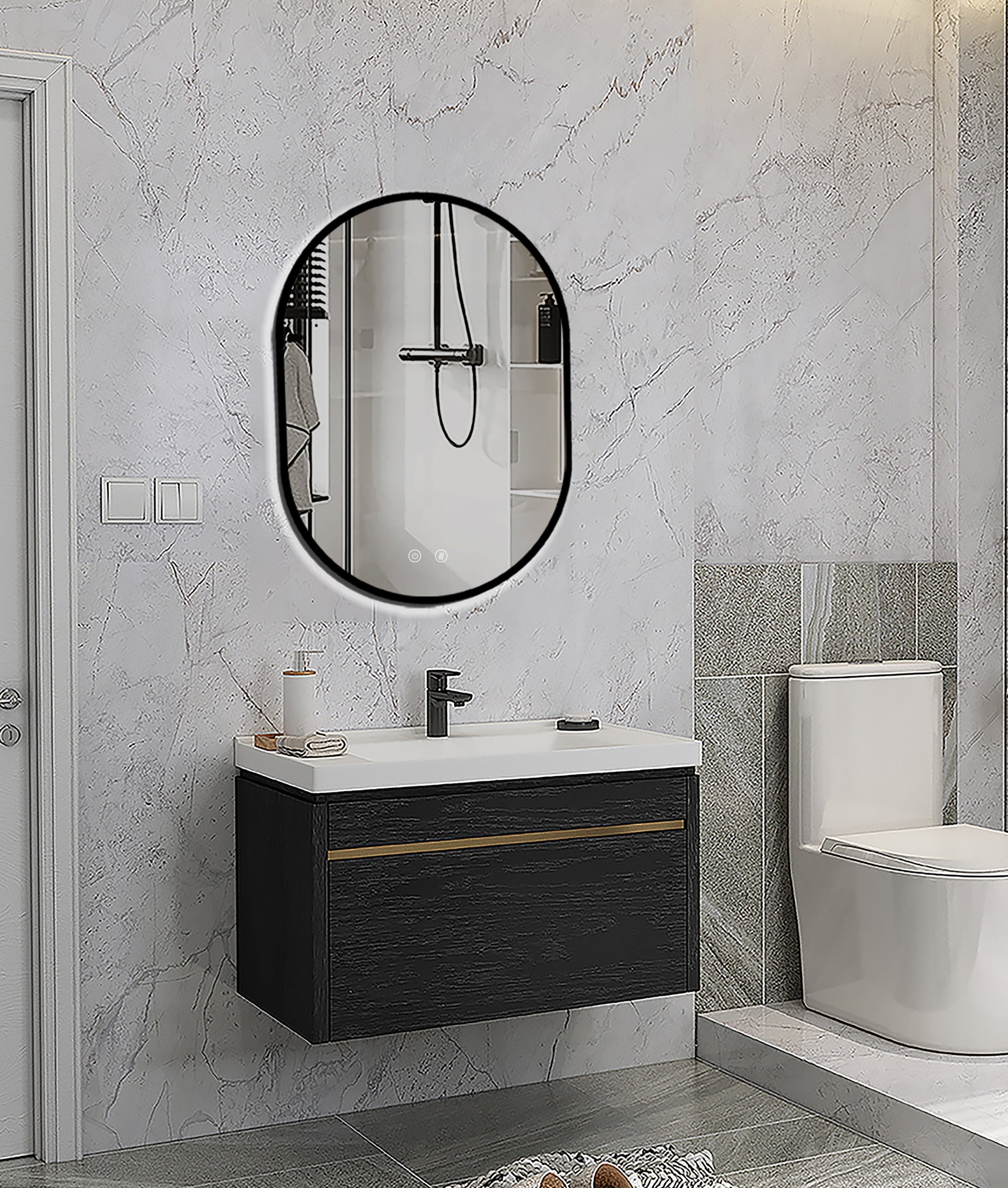 Miroir LED Selene Noir