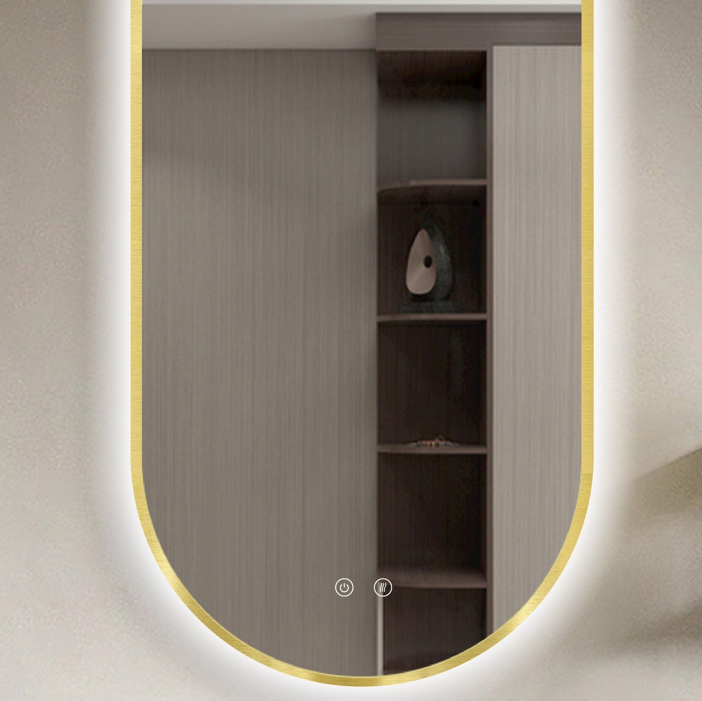 Miroir LED Selene Or & Noir